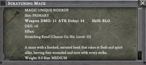 SCRATCHING MACE item card